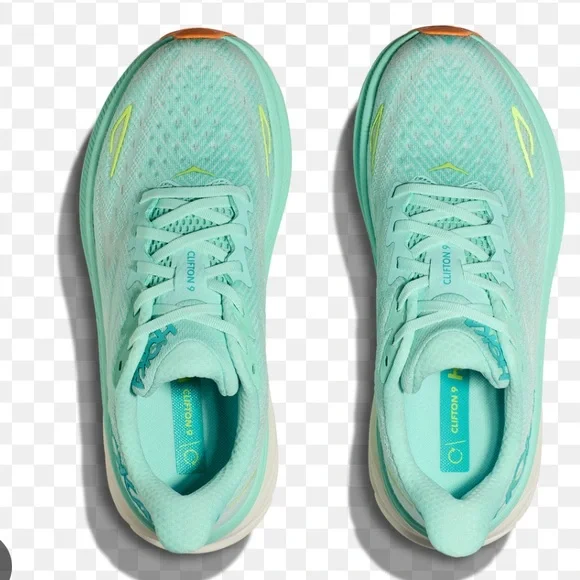Hoka Clifton 9 Seafoam / Aqua Breeze - Picture 3 of 9